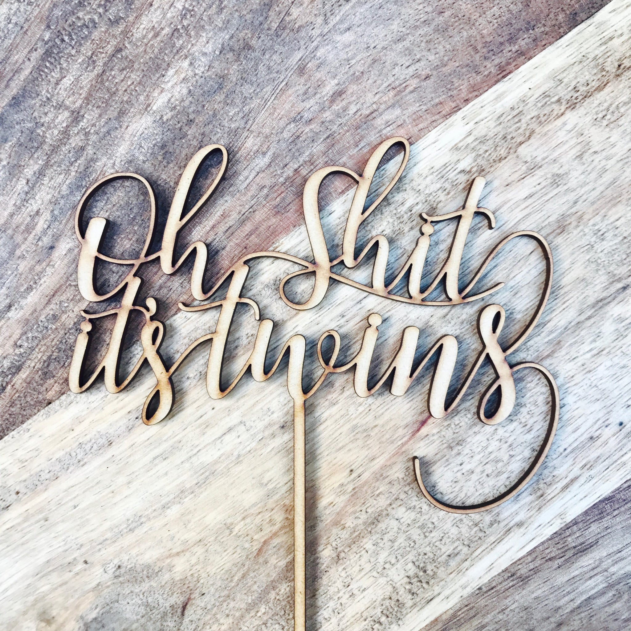 Oh Shit It S Twins Cake Topper Double The Fun 14 Ideas For A Twin Baby Shower Popsugar Family Photo 9