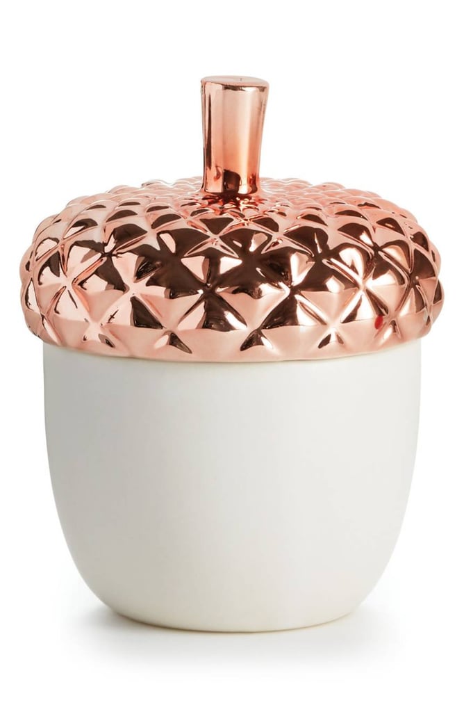 Illume Copper Leaves Lidded Ceramic Candle