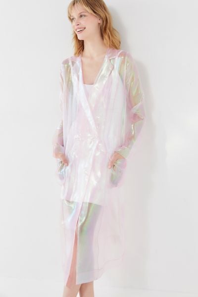 UO Sheer Organza Trench Coat