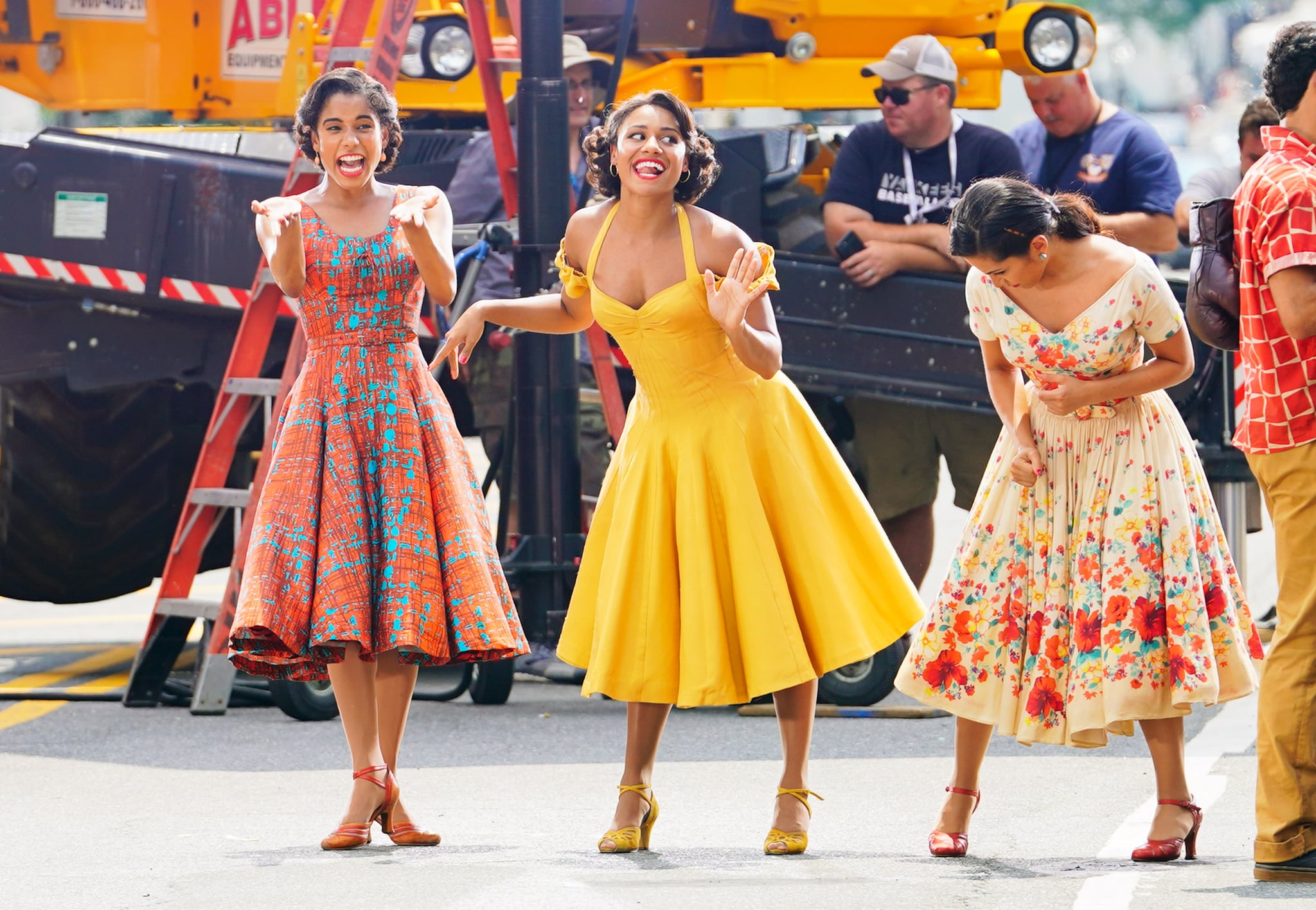 NEW YORK, NY - JULY 27:  Ariana DeBose and David Alvarez on the set of 'West Side Story' on July 27, 2019 in New York City.  (Photo by Gotham/GC Images)