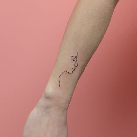 single line tattoos
