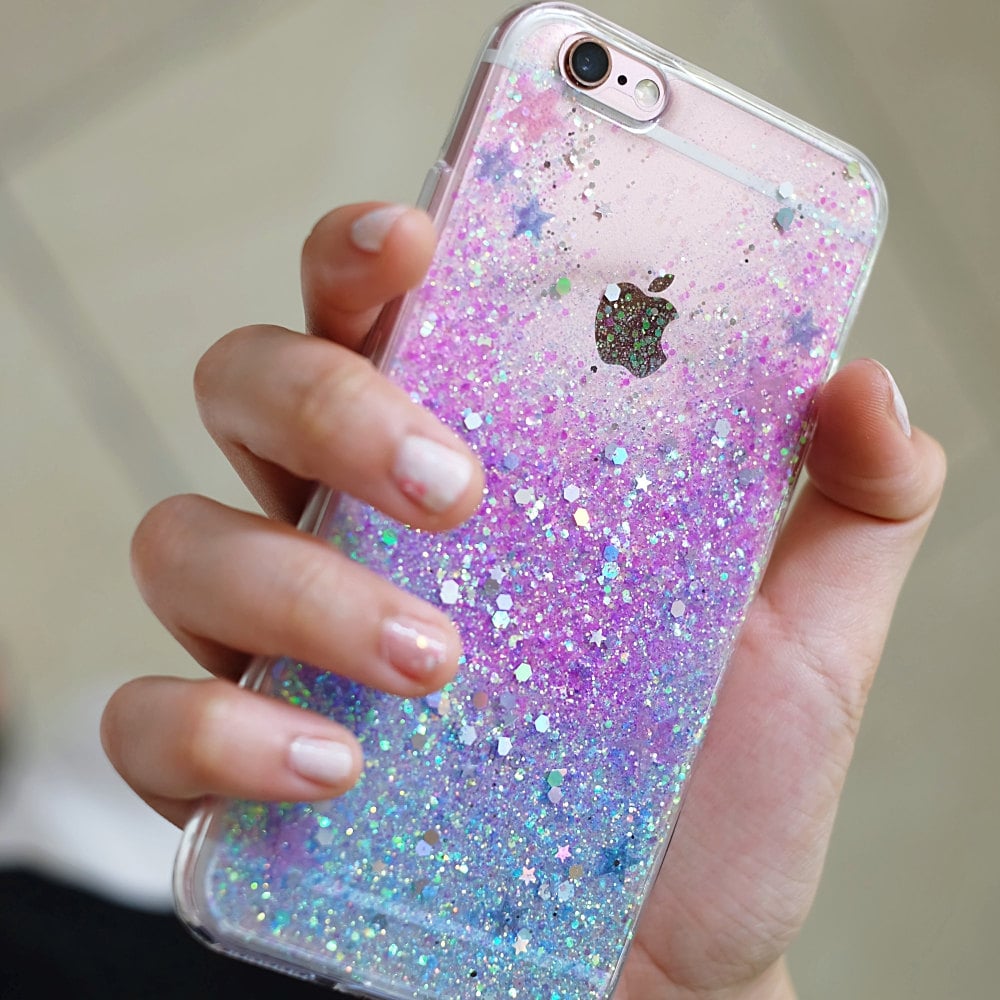 Ocean (Clear Border) Glitter Case ($21)