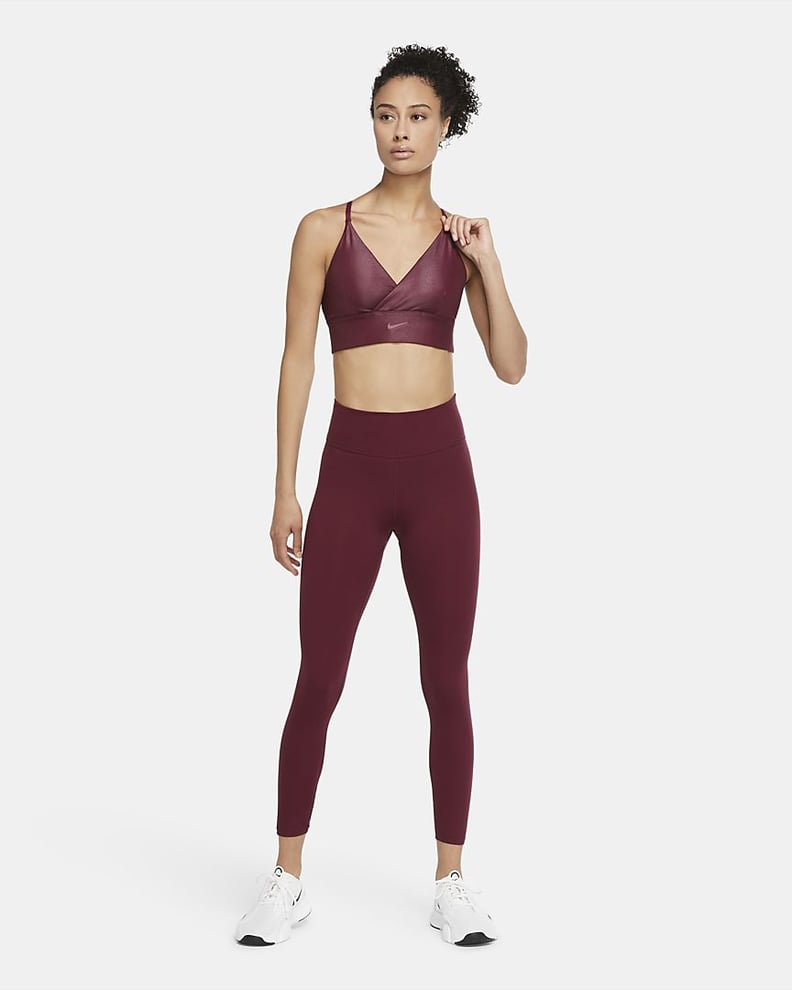 Nike Indy Light-Support Padded Longline Sports Bra and One Luxe Mid Rise 7/8 Leggings