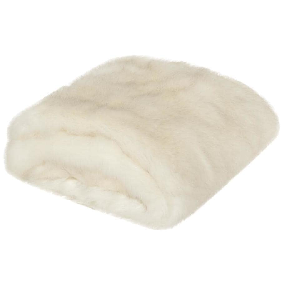 Safavieh Faux Fur White Acrylic Throw