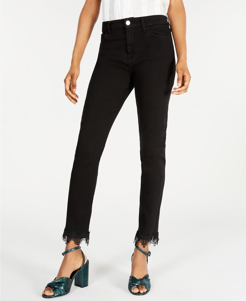 Jen7 by 7 For All Mankind Frayed Ankle Skinny Jeans