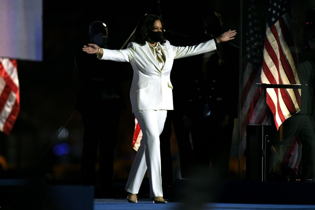 Vice President-Elect Kamala Harris Wearing Her White Pantsuit to Address the Nation