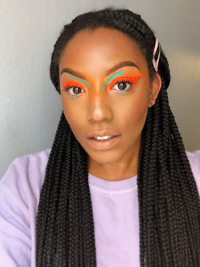 Look #2: Neon Orange and Blue Liners