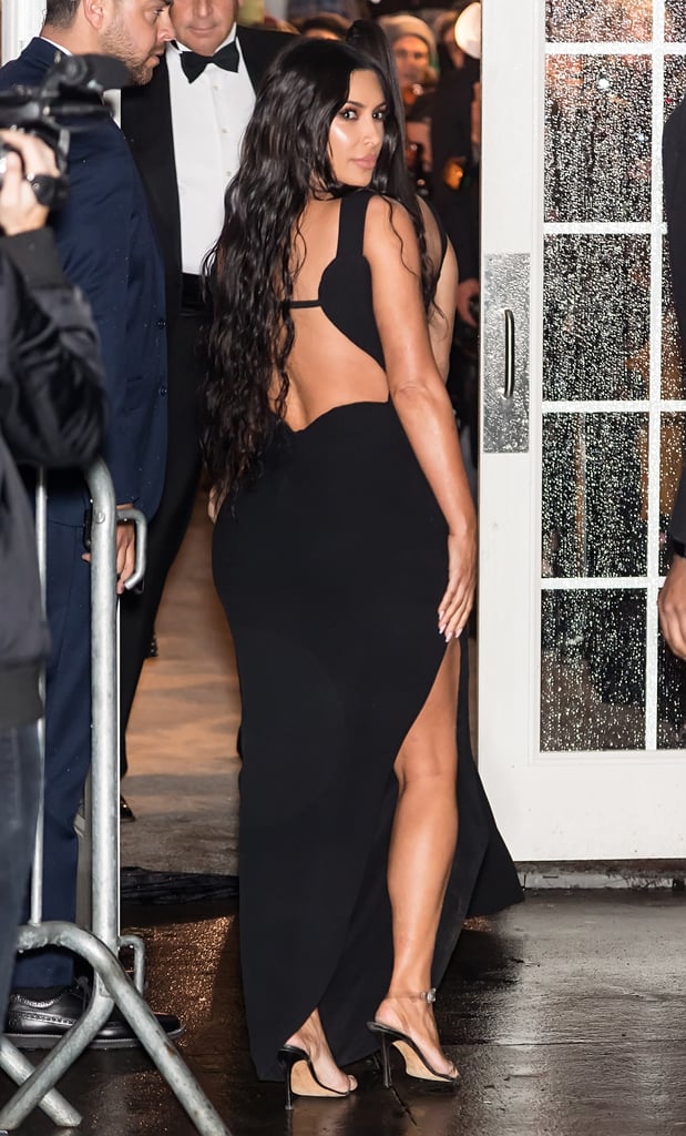 Kim and Kourtney Kardashian Black Dresses amfAR Gala 2019
