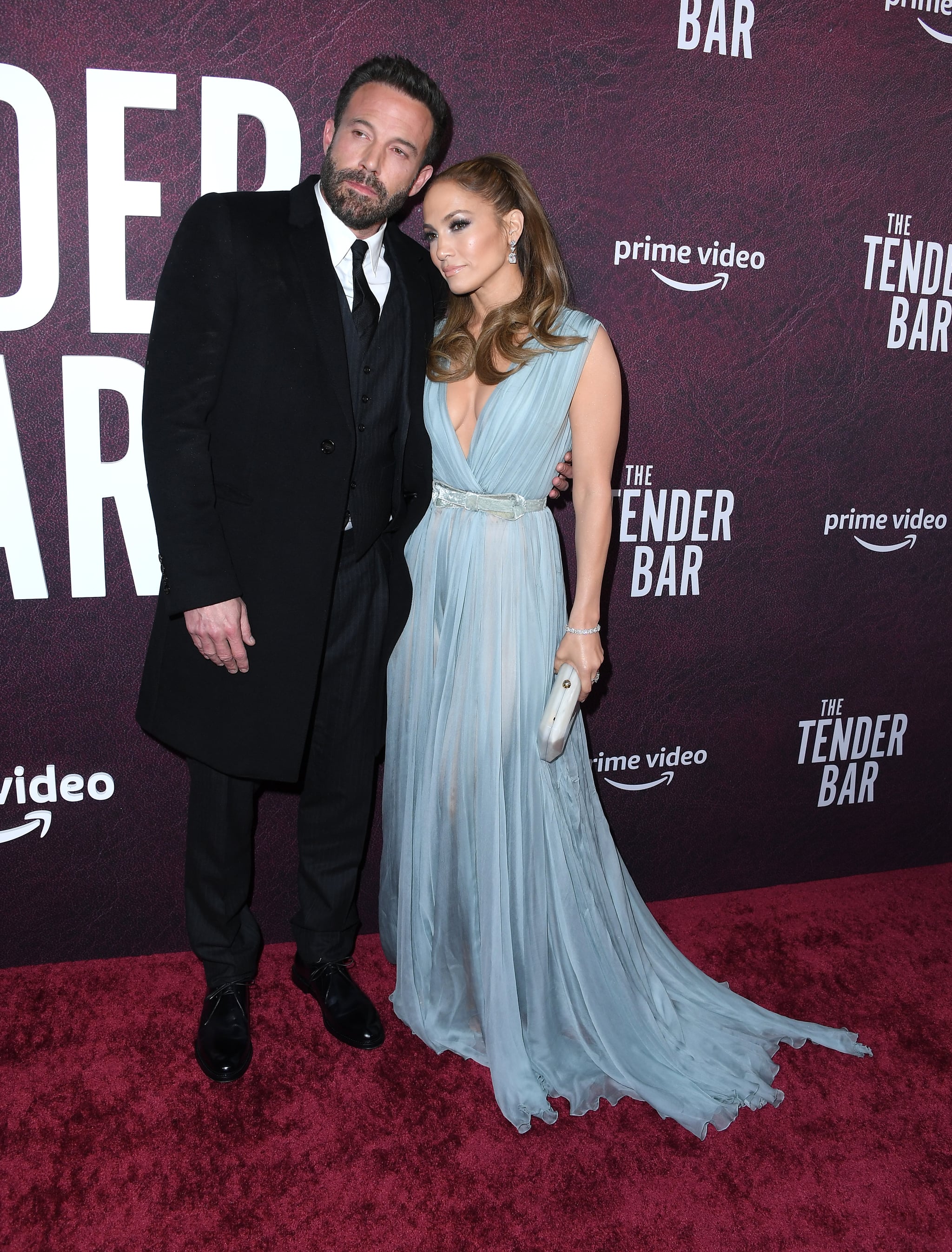 Jennifer Lopez Wears Sheer Blue Dress With Ben Affleck POPSUGAR