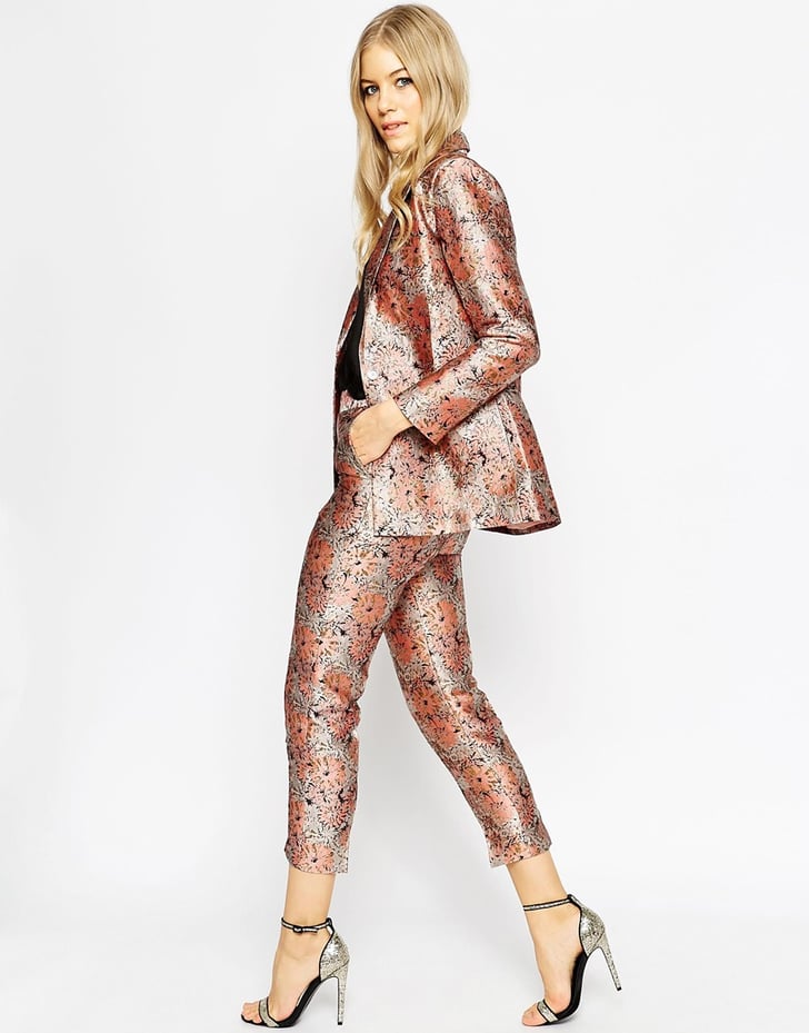 Asos Premium Jacquard Blazer ($108) and Cigarette Pant ($72) | What to Wear to a Wedding in the 