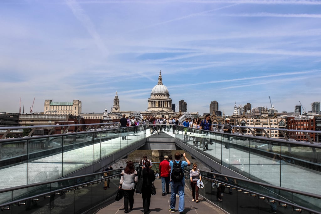 Marvel over the uniqueness of the Millennium Bridge.