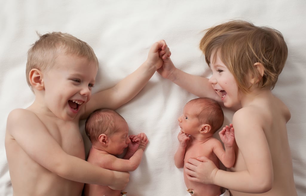 2 Sets of Twins Newborn Photo Shoot