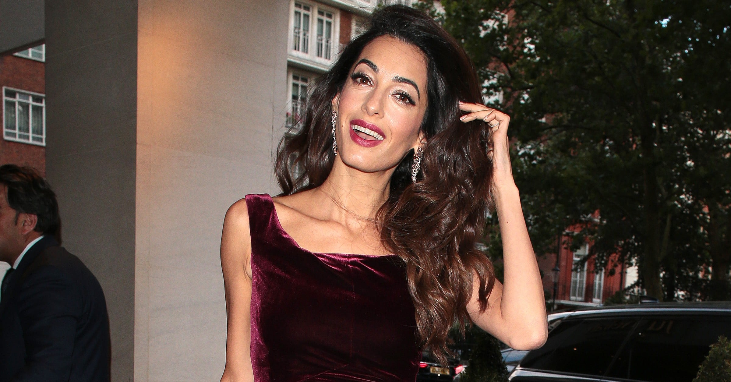 Amal Clooney's Red Velvet Gown | PS Fashion