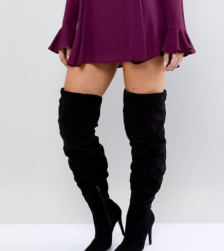 wide fitting thigh high boots