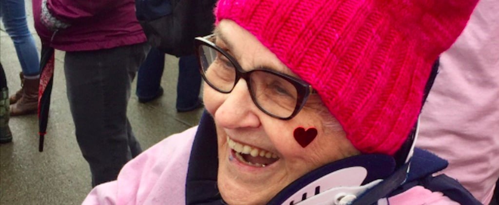 Elderly Hospice Patient Attends the Women's March