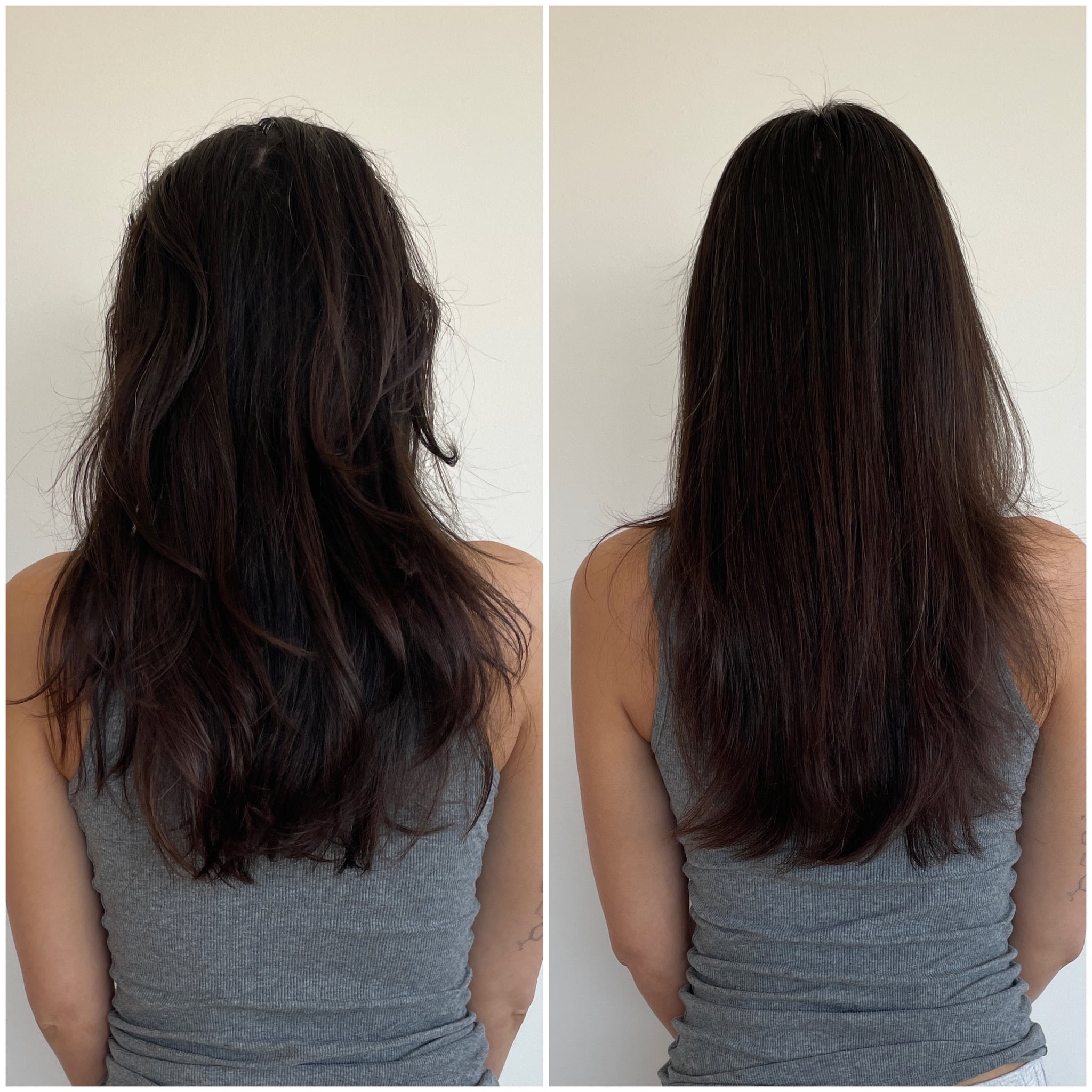 Tymo Straightening Comb before and after 