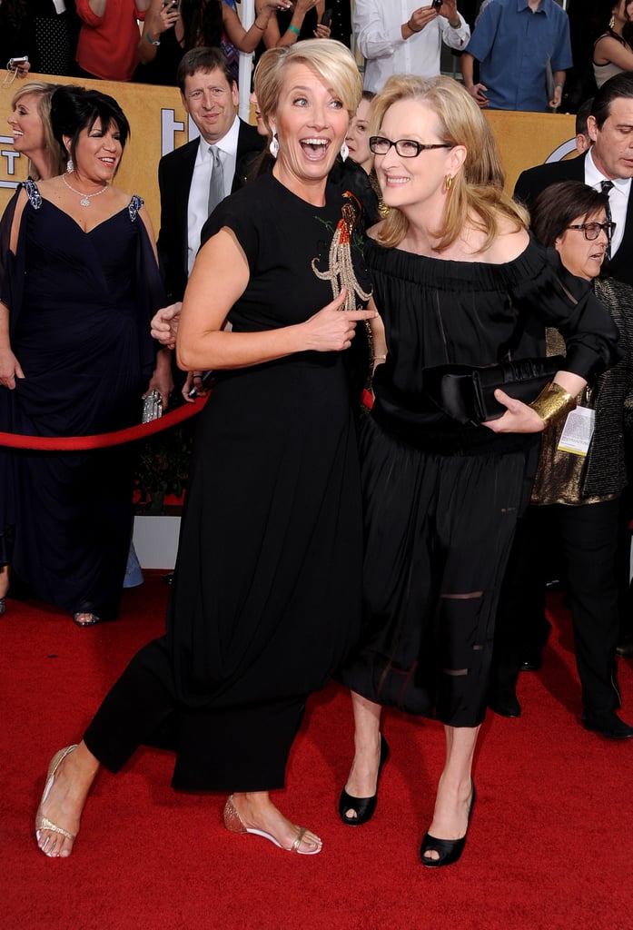 Emma Thompson and Meryl Streep shared a silly moment.