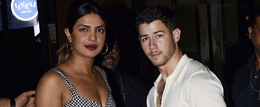 Priyanka Chopra Gingham Skirt Set With Nick Jonas in Mumbai