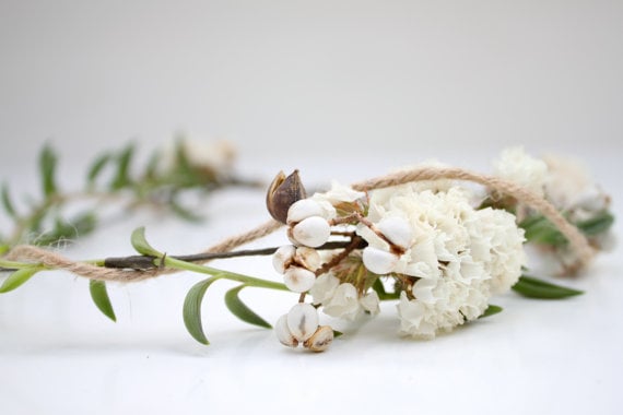 Vine Succulent Bridal Halo Flower Crown