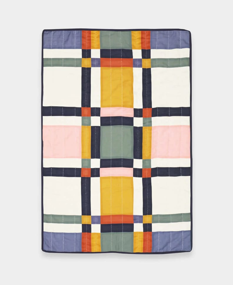 Anchal Small Patchwork Plaid Quilt Throw