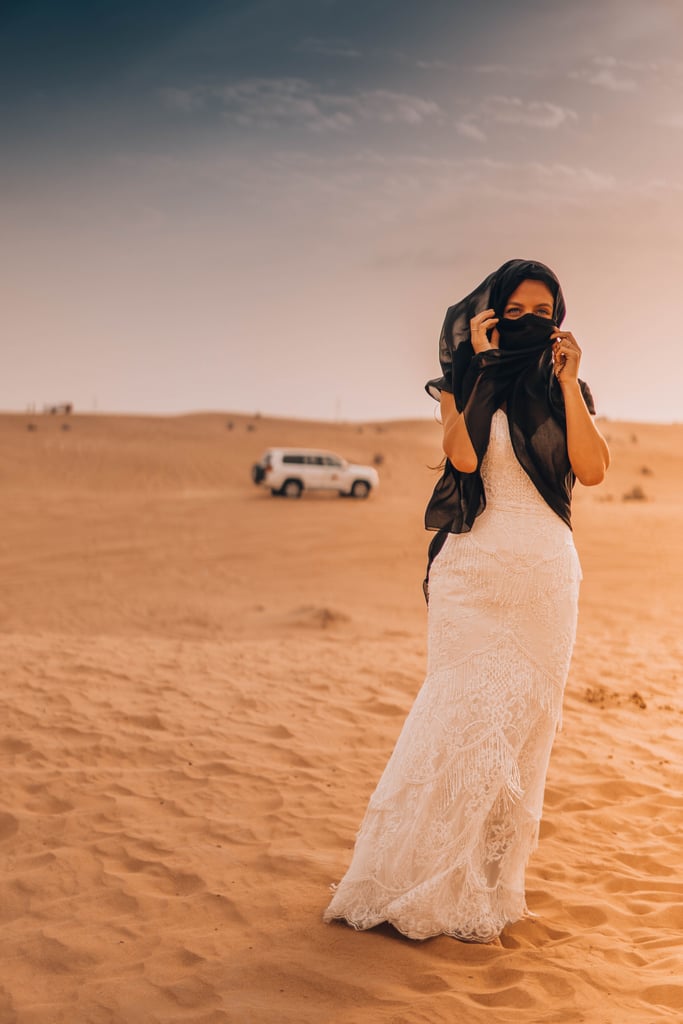 Dubai United Arab Emirates Bride Wears Wedding Dress In 33 Countries On Honeymoon Popsugar