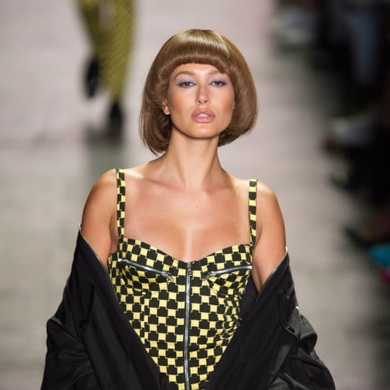 Hailey Baldwin's Hair and Makeup at Jeremy Scott Spring 2017