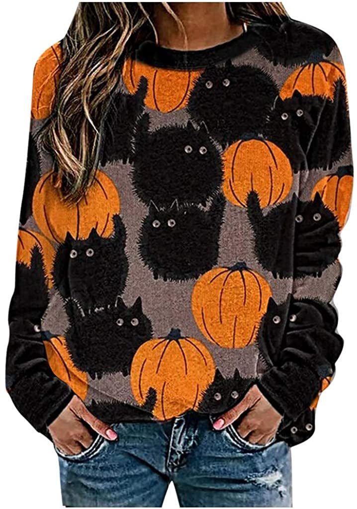 Pumpkin Cat Sweatshirt  Best Ugly Halloween Sweaters  2020  POPSUGAR