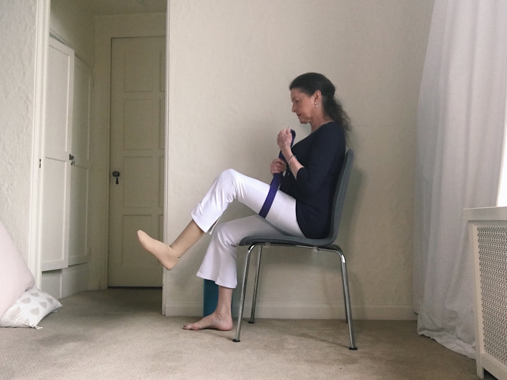 Full Body Adaptive Seated Yoga Flow In A Chair Popsugar Fitness