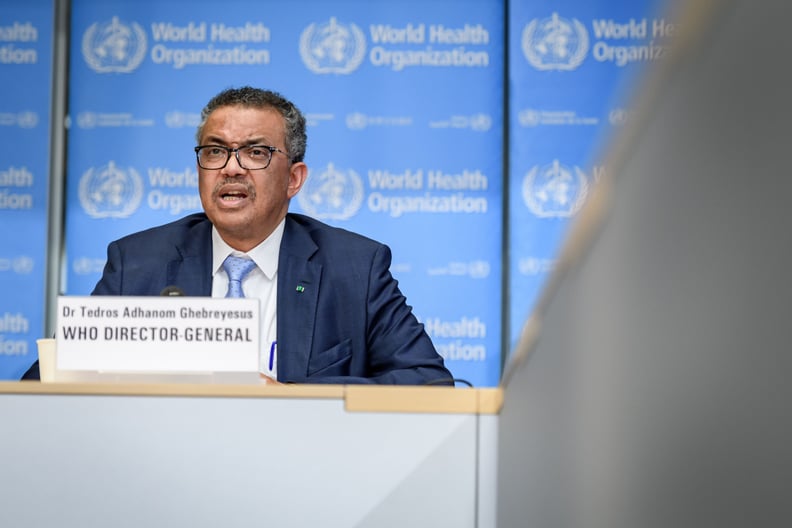 World Health Organization (WHO) Director-General Tedros Adhanom Ghebreyesus speaks during the daily press briefing on the new coronavirus dubbed COVID-19, at the WHO headquaters on March 2, 2020 in Geneva. - The World Health Organization said that the num