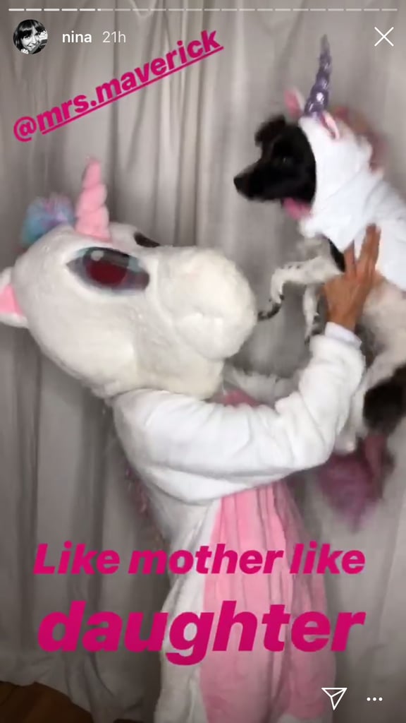 Nina Dobrev and Her Dog's Unicorn Costumes Halloween 2018