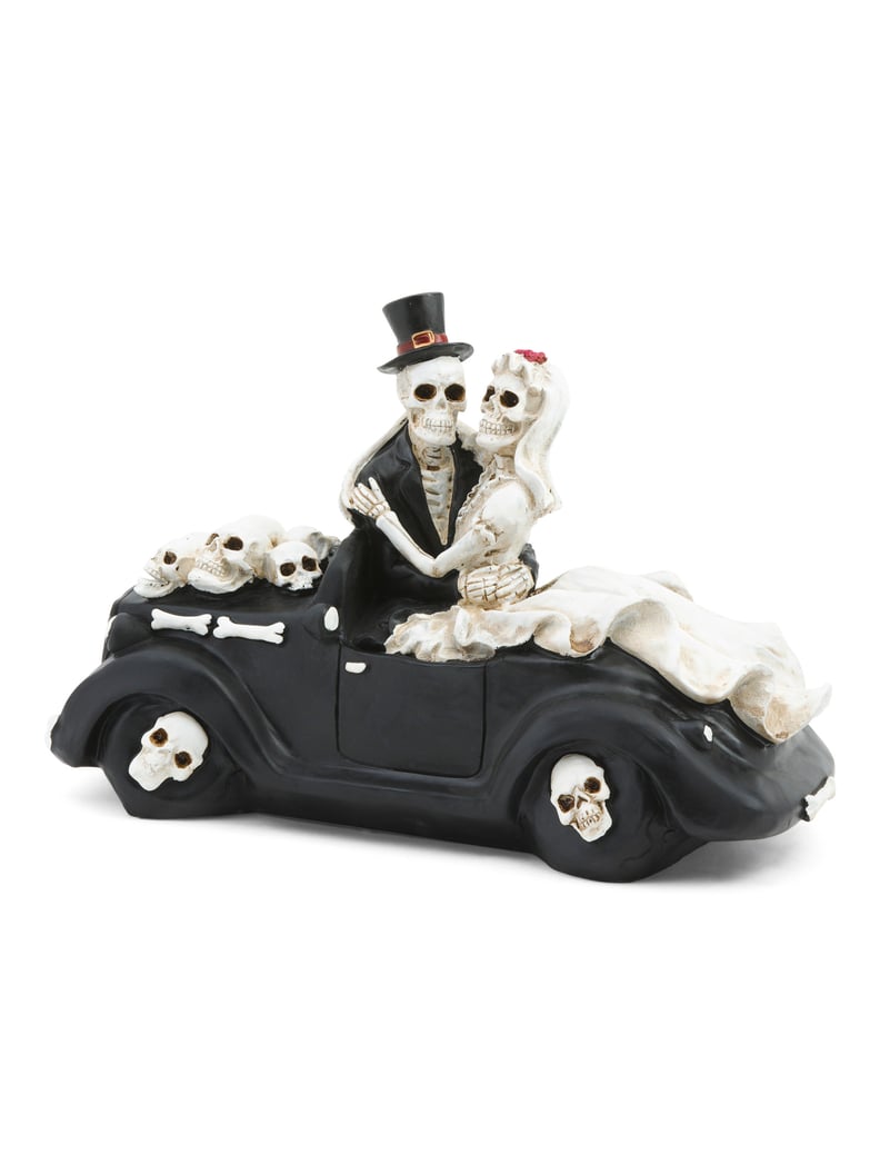 Resin Skeleton Couple Wedding Car Decor