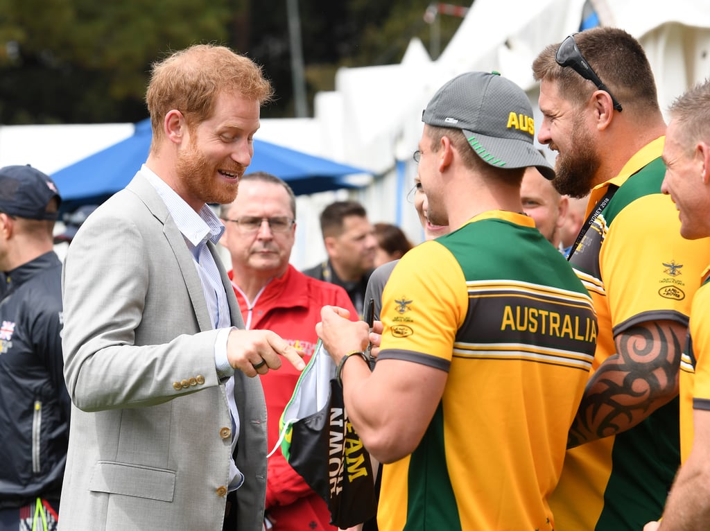 Prince Harry Tries on Speedo at Invictus Games 2018