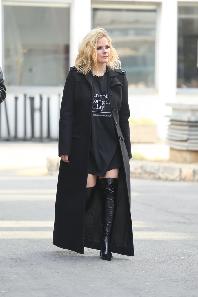 Avril Lavigne's I'm Not Doing Shit Today Shirt in Paris