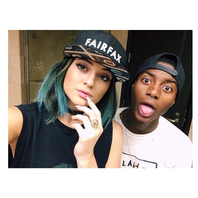 Kylie Jenner showed off her new blue hair.
Source: Instagram user kyliejenner