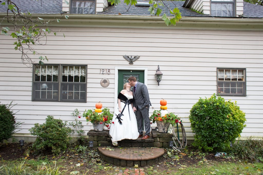 This Backyard Wedding Had Charming Rustic Halloween Decor