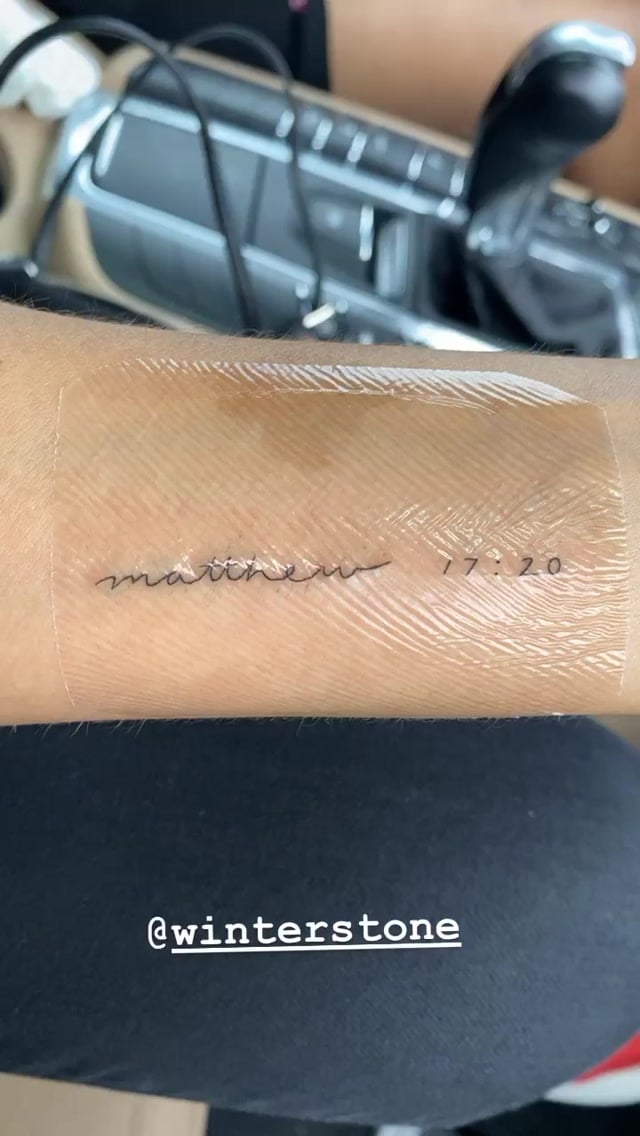 Storm Reid's "Matthew 17:20" Tattoo