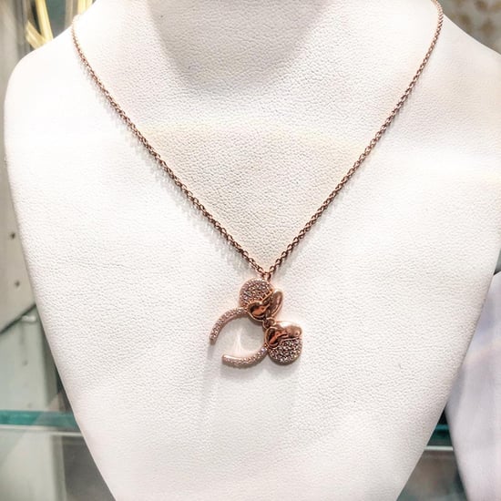 Disney Rose Gold Minnie Ears Necklace