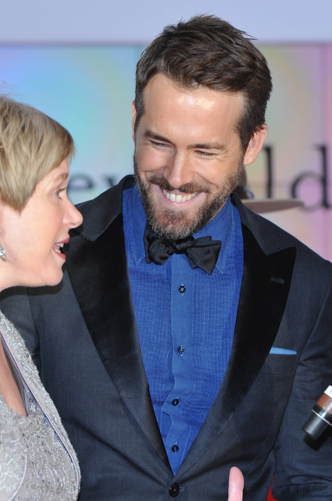 Ryan smiled at his mom while she spoke.