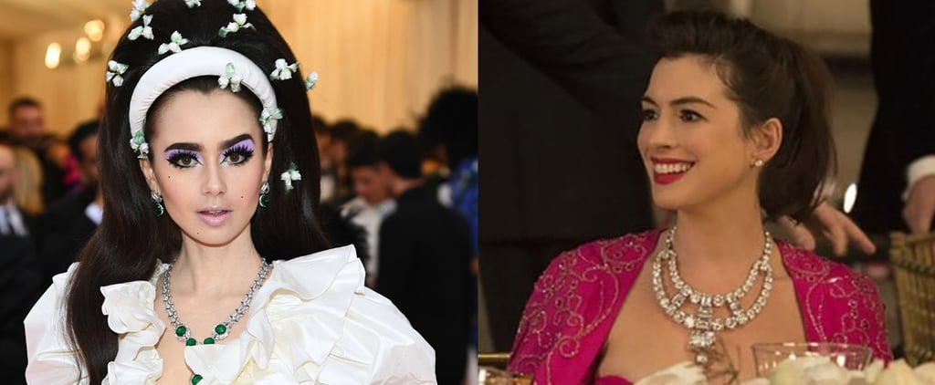 Lily Collins Met Gala 2019 Necklace Had a Security Guard