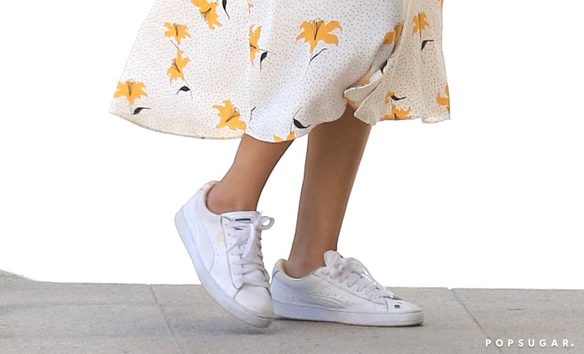 Selena Gomez Floral Shirt Dress September 2018