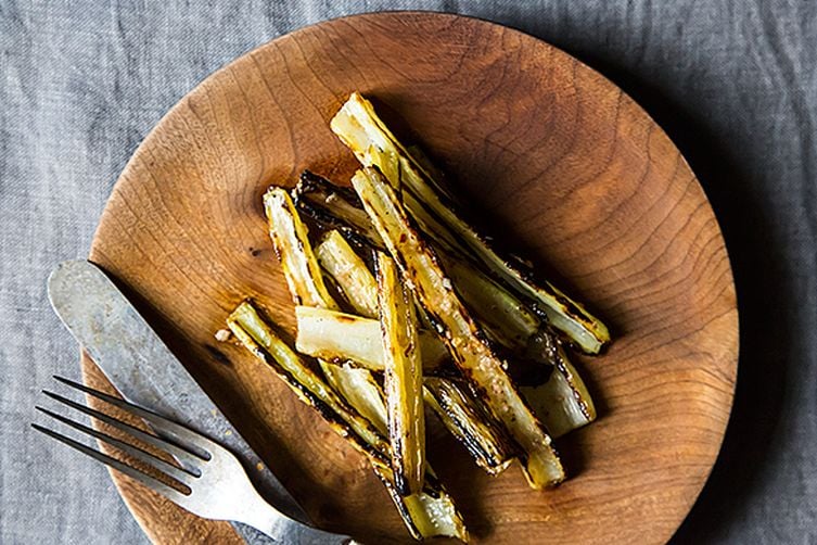 Anna Klinger’s Grilled Swiss Chard Stems With Anchovy Vinaigrette by Genius Recipes