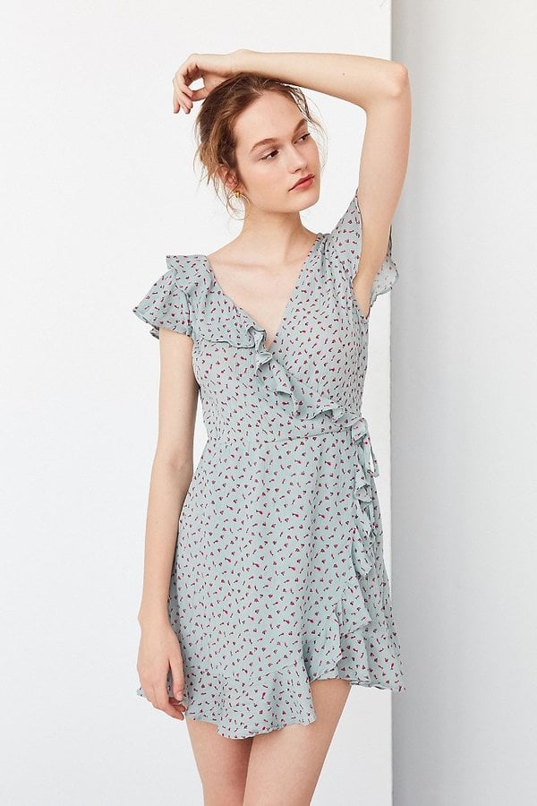 Pins and Needles Ruffle Wrap Dress