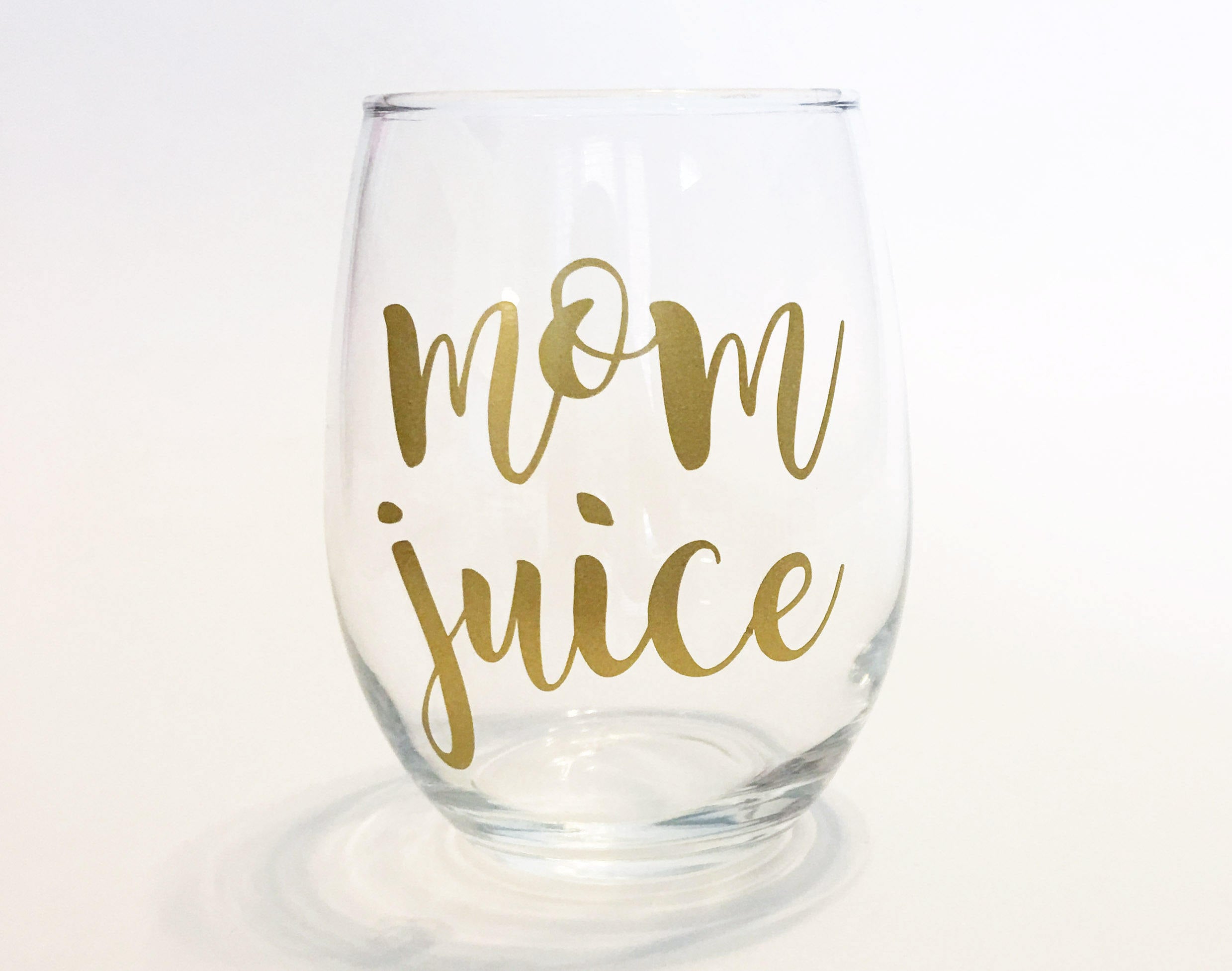 Mom Juice Wine Glasses on