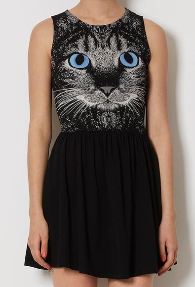 A cat-eye sleeveless dress ($25), because why not?
