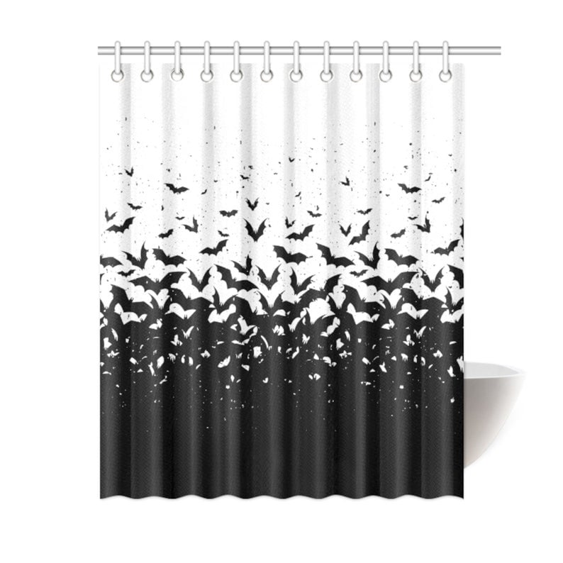 Bat Shower Curtain 17 Fun Halloween Decorations To Add A Spooky Flair To Your Bathroom Popsugar Home Photo 14