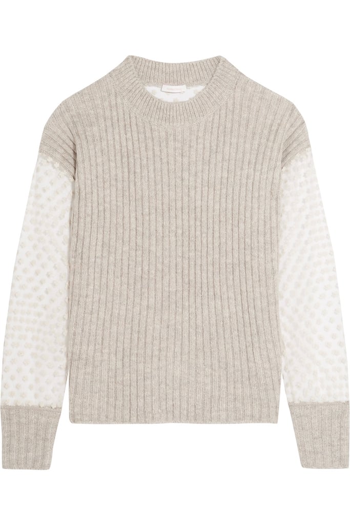 See by Chloe Knitted and Embroidered Tulle Sweater Sweater ($430 ...