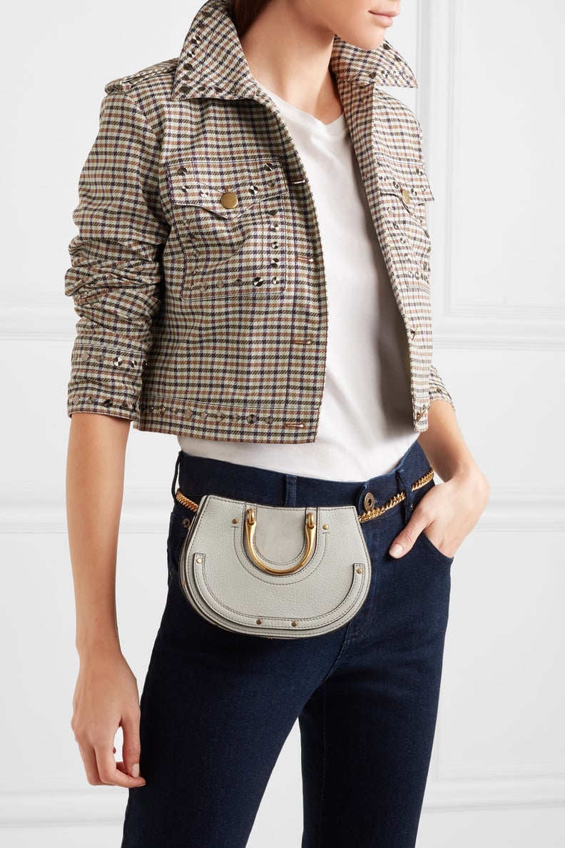 Chloé Pixie Mini Suede And Textured-Leather Belt Bag