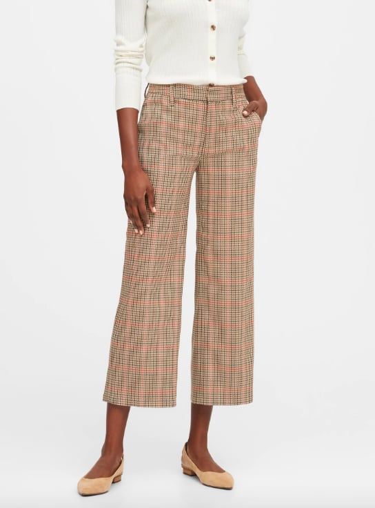 Slim Wide-Leg Cropped Pant