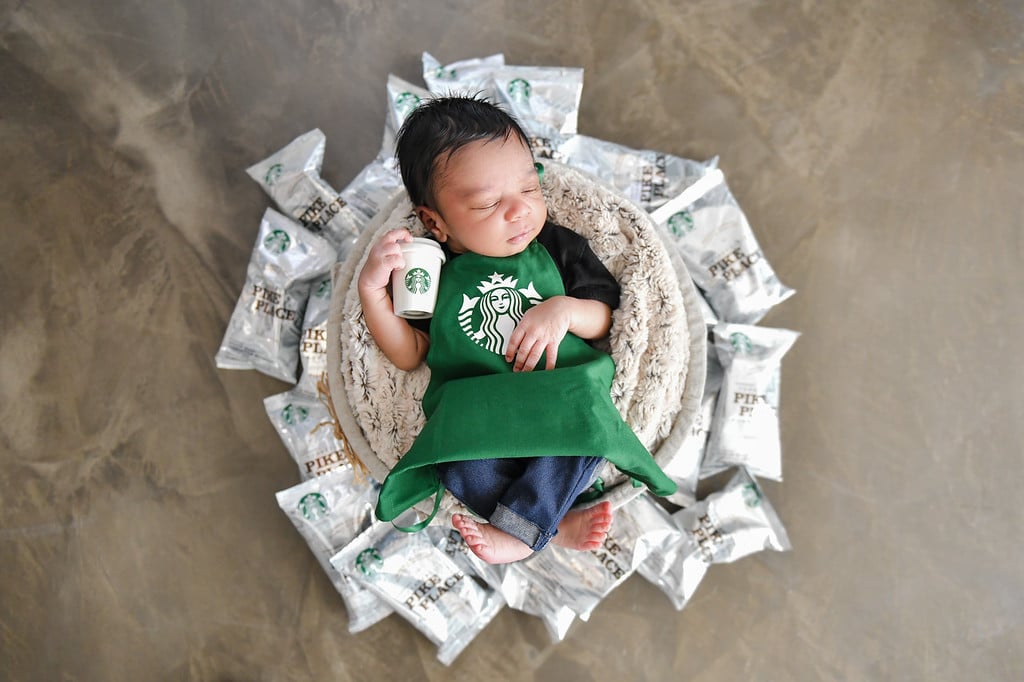 Detailed Starbucks Newborn Shoot