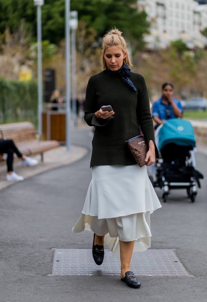 And Incredibly Stylish With a Midi Dress and Black Jumper